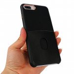 Wholesale iPhone 8 Plus / 7 Plus Pro Card Slot Armor PU Leather Case (Black)